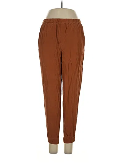 Pre-owned Cuyana Silk Pants In Brown