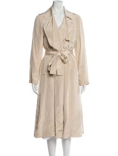 Pre-owned Cuyana Silk Trench Coat In Neutral