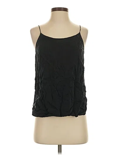 Pre-owned Cuyana Sleeveless Silk Top Black Halter Neckline Tops