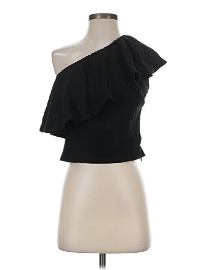Pre-owned Cuyana Sleeveless Top Black One Shoulder Neckline Tops