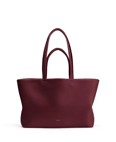 Cuyana Small Easy Tote In Burgundy