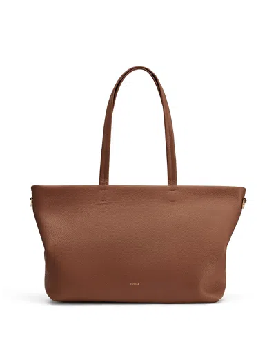 Cuyana Small Easy Zipper Tote In Brown