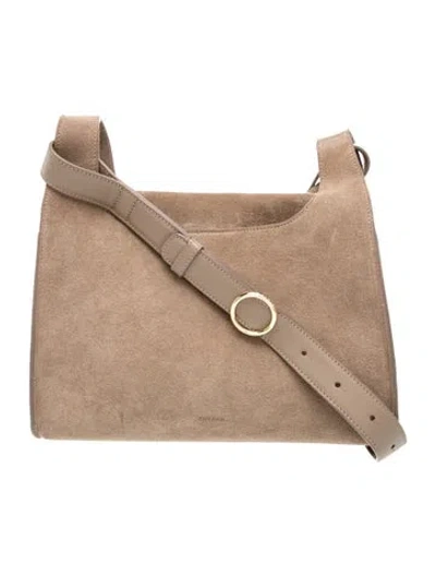 Pre-owned Cuyana Suede Shoulder Bag In Neutral