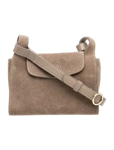 Pre-owned Cuyana Suede Shoulder Bag In Neutral