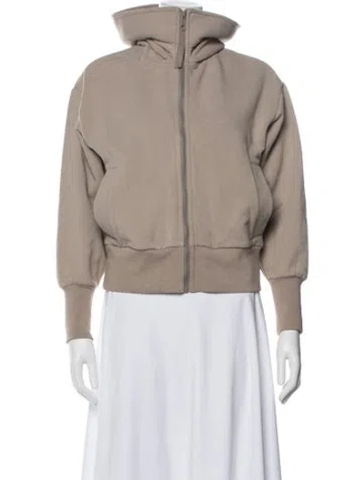 Pre-owned Cuyana Supima Cotton Bomber Jacket In Neutral