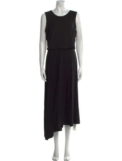 Pre-owned Cuyana Supima Cotton Long Dress In Black