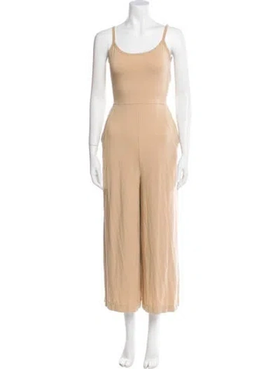 Pre-owned Cuyana Supima Cotton Scoop Neck Jumpsuit In Neutral