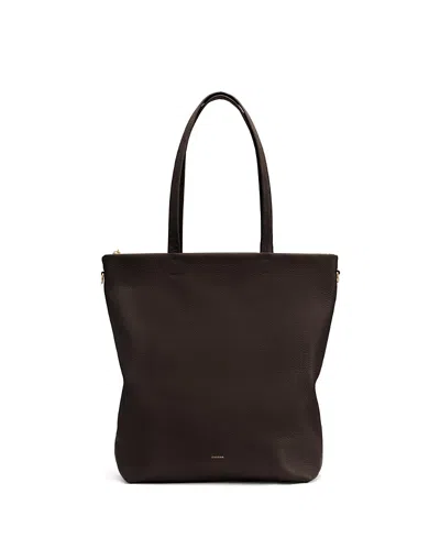 Cuyana Tall Easy Zipper Tote In Brown