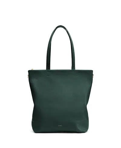 Cuyana Tall Easy Zipper Tote In Green