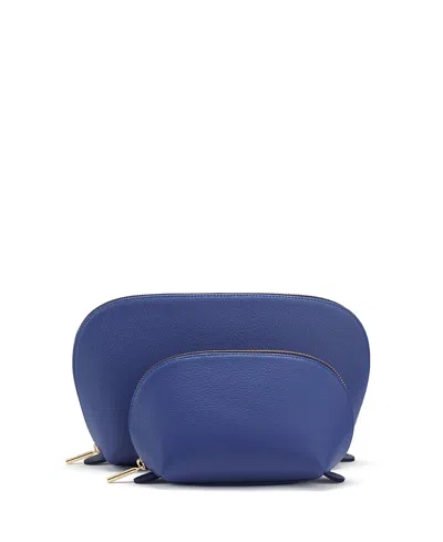 Cuyana Travel Case Set In Blue