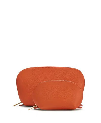 Cuyana Travel Case Set In Orange