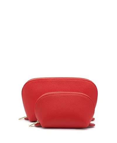 Cuyana Travel Case Set In Red