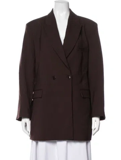 Pre-owned Cuyana Virgin Wool Blazer In Brown