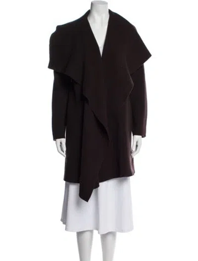 Pre-owned Cuyana Virgin Wool Coat In Brown