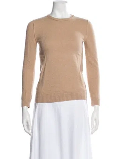 Pre-owned Cuyana Virgin Wool Crew Neck Sweater In Brown