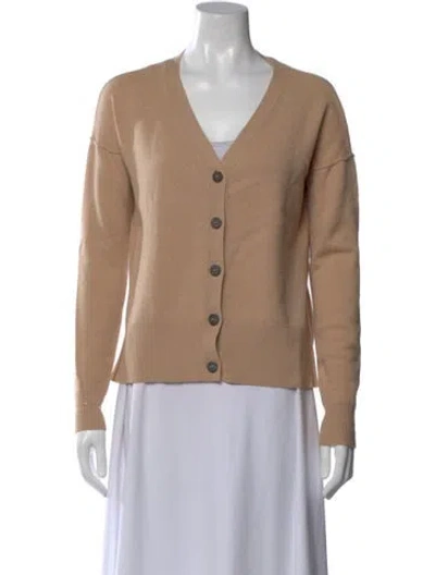 Pre-owned Cuyana Virgin Wool V-neck Sweater In Neutral