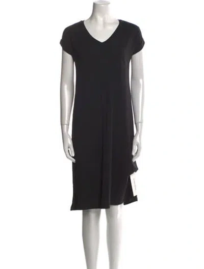 Pre-owned Cuyana V-neck Knee-length Dress In Black