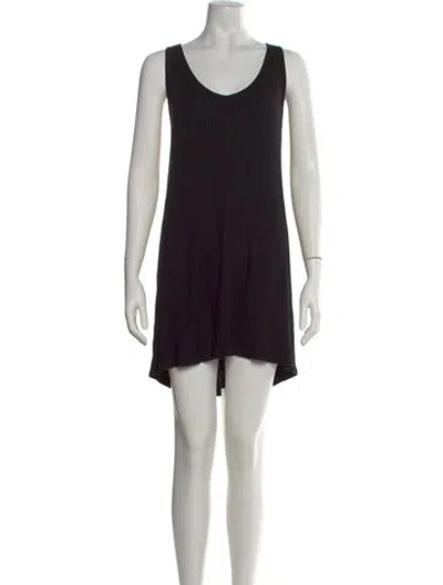 Pre-owned Cuyana V-neck Mini Dress In Black