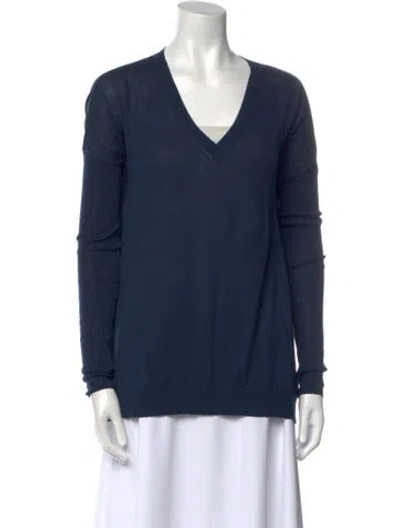 Pre-owned Cuyana V-neck Sweater In Blue