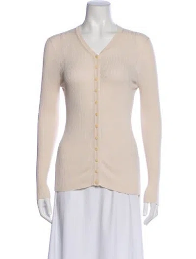 Pre-owned Cuyana V-neck Sweater In Neutral
