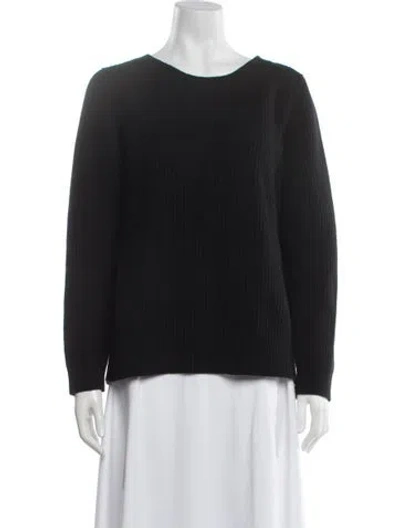 Pre-owned Cuyana Wool Crew Neck Sweater In Black