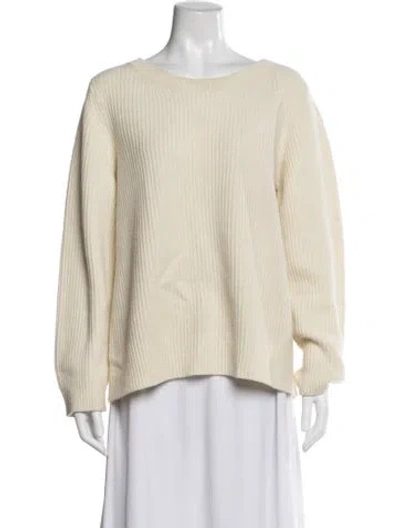 Pre-owned Cuyana Wool Crew Neck Sweater In Neutral