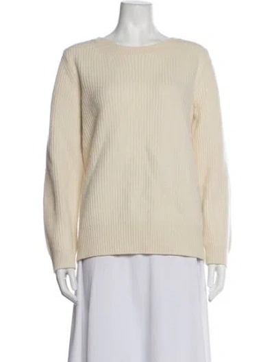 Pre-owned Cuyana Wool Crew Neck Sweater In Neutrals