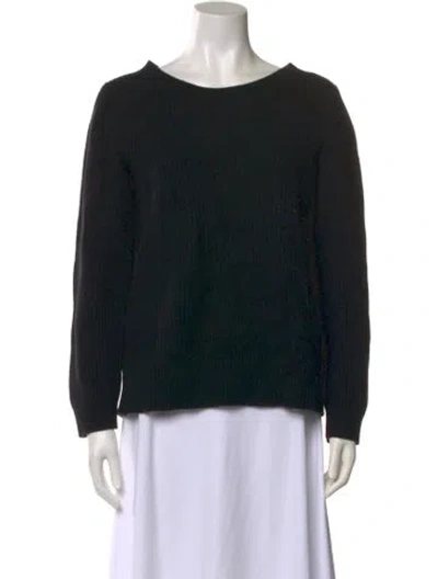 Pre-owned Cuyana Wool Scoop Neck Sweater In Black
