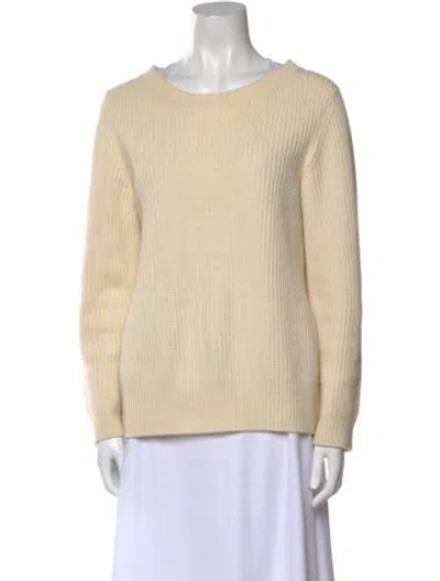 Pre-owned Cuyana Wool Scoop Neck Sweater In Neutral