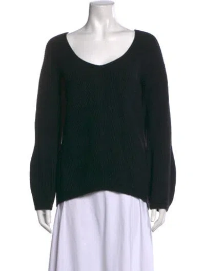 Pre-owned Cuyana Wool V-neck Sweater In Black