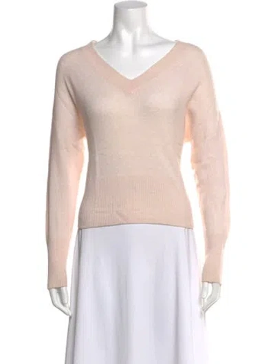 Pre-owned Cuyana Wool V-neck Sweater In Pink