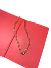 Cv Designs Women's Dainty Crystal Link Necklaces In Gold In Gold