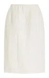 Cvet Preri Allium Washed Linen Midi Skirt In Ivory