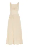 Cvet Preri Celadine Stretch-silk Chiffon Midi Dress In Neutral