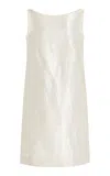 Cvet Preri Cestrum Backless Sateen Midi Dress In Ivory