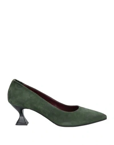 C.waldorf C. Waldorf Woman Pumps Military Green Size 8 Leather