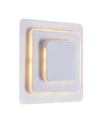 Cwi Lighting 10" Metal Private I Led Sconce In Matte White