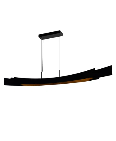 Cwi Lighting 11" Metal Candora Integrated Led Island Pool Table Light In Black