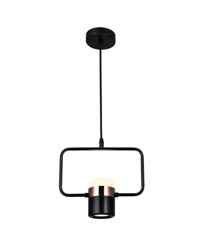 Cwi Lighting 12" Metal Moxie Led Down Mini Pendant In Black