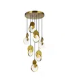 Cwi Lighting 12" Metal Tranche Led Pendant In Brushed Brass
