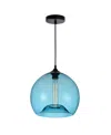 Cwi Lighting 13" Metal Glass 1 Light Down Mini Pendant