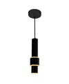 Cwi Lighting 13" Metal Lena Led Mini Pendant In Black