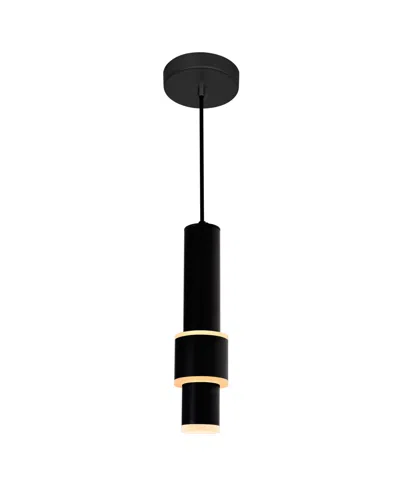 Cwi Lighting 13" Metal Lena Led Mini Pendant In Black