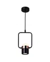 Cwi Lighting 13" Metal Moxie Led Down Mini Pendant In Black