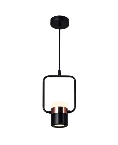 Cwi Lighting 13" Metal Moxie Led Down Mini Pendant In Black