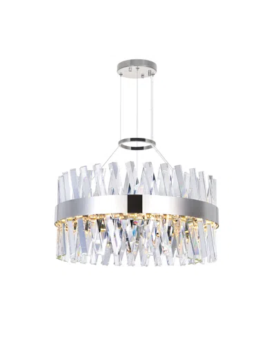 Cwi Lighting 14" Metal Glace Led Chandelier In Chrome