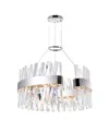 Cwi Lighting 14" Metal Glace Led Chandelier In Chrome