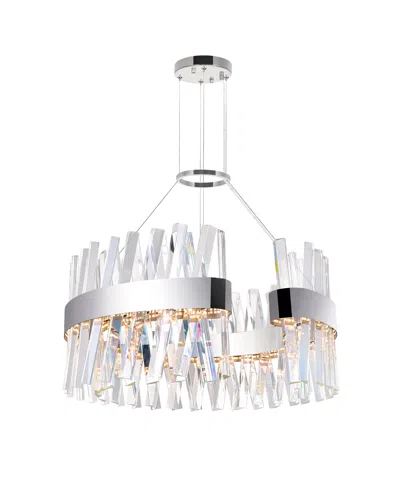 Cwi Lighting 14" Metal Glace Led Chandelier In Chrome