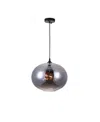Cwi Lighting 14" Metal Glass 4 Light Down Pendant In Black