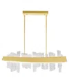 Cwi Lighting 14" Metal Guadiana Led Chandelier In Satin Gold
